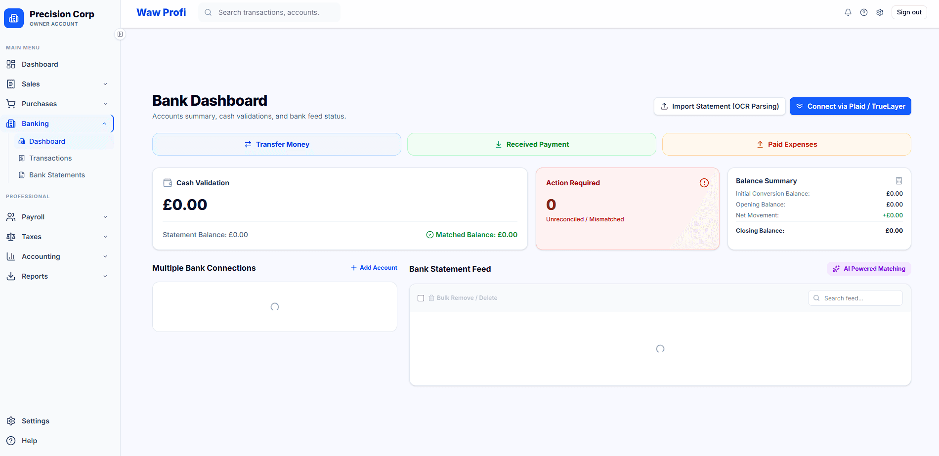 Banking interface